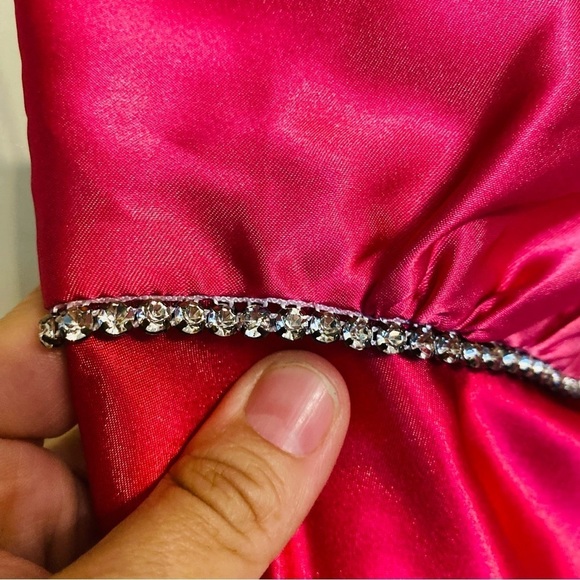 Barbie Pink One Shoulder Party Formal Maxi Dress Size XS - Picture 7 of 16